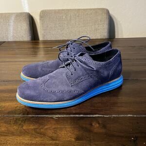 Mens Cole Haan Lunargrand Blue Oxfords Mens Size 12
